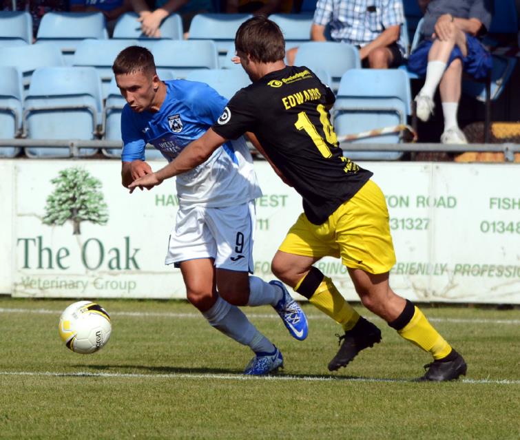 Ben Fawcett gave Haverfordwest County the lead at The New Saints